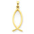14k Gold Ichthus Fish Charm hide-image