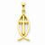 14k Gold Ichthus Fish Pendant, Exquisite Pendants for Necklace