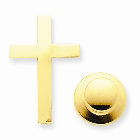 14k Gold Cross Tie Tac