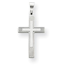 14k Gold White Cross Charm hide-image