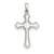 14k White Gold Budded Cross Charm hide-image