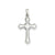 Budded Cross Charm in 14k White Gold