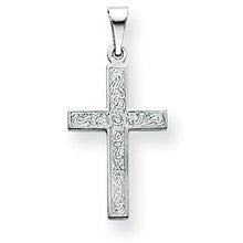 14k Gold White Cross Charm hide-image