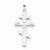 14k White Gold Eastern Orthodox Cross pendant, Pretty Pendants for Necklace