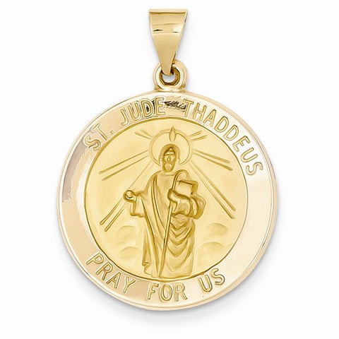 14k Gold Saint Jude Medal Pendant, Pendants for Necklace