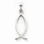 14k White Gold Ichthus Fish pendant, Fine Pendants for Necklace