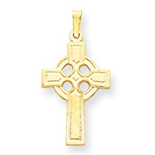 14k Gold Celtic Cross Charm hide-image