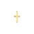 Polished Cross Charm in 14k Gold