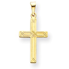 14k Gold Cross Charm hide-image