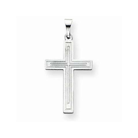 14k White Gold Cross Pendant, Delightful Pendants for Necklace