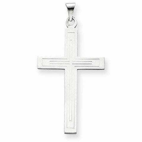 14k White Gold Cross Pendant, Fine Pendants for Necklace