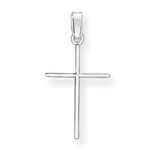 14k White Gold Cross Charm hide-image