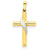 14k Gold Two-tone Hollow Cross Charm hide-image