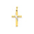 Hollow Cross Charm in 14k Gold Two-tone