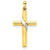 14k Gold Two-tone Hollow Cross Charm hide-image
