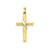 Hollow Cross Charm in 14k Gold Two-tone