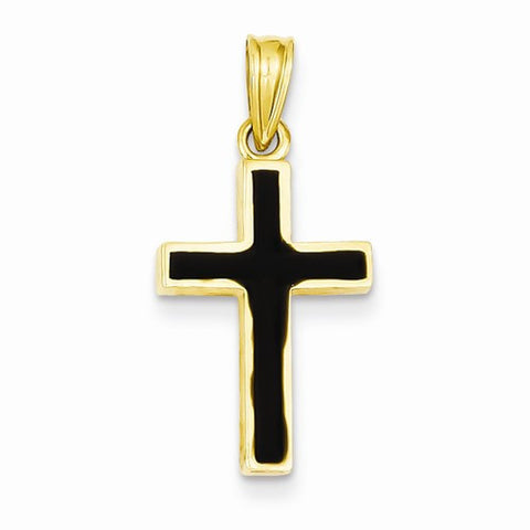 14k Gold Epoxy Latin Cross Pendant, Pendants for Necklace