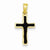 14k Gold Epoxy Latin Cross Pendant, Pendants for Necklace