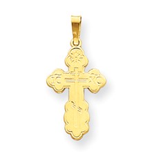 14k Gold Eastern Orthodox Cross Charm hide-image