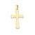 Polished Cross Charm in 14k Gold