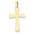 14k Gold Polished Cross Charm hide-image