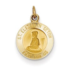 14k Gold Saint Elizabeth Seton Medal Charm hide-image