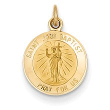 14k Gold Saint John Baptist Medal Charm hide-image