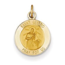 14k Gold Saint Gerard Medal Charm hide-image