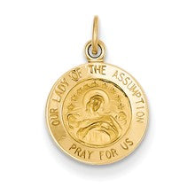 14k Gold Our Lady Of The Assumption Medal Charm hide-image