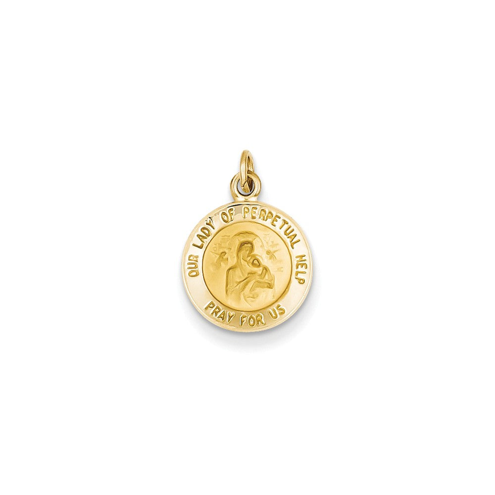 14k Gold Our Lady of Perpetual Help Medal Charm | CharmsToTreasure ...