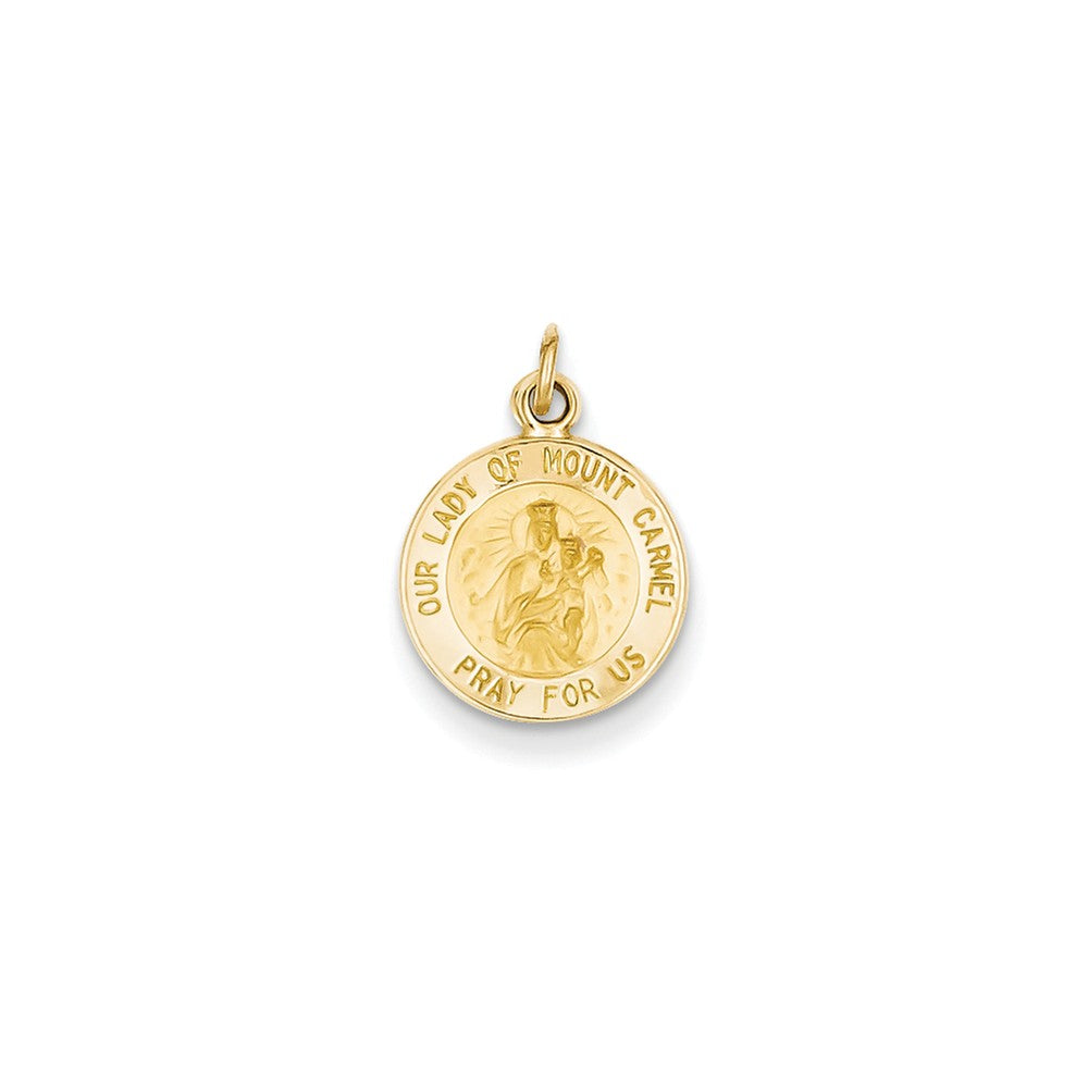 14k Gold Our Lady of Mt. Carmel Medal Charm | CharmsToTreasure ...