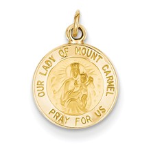 14k Gold Our Lady of Mt. Carmel Medal Charm hide-image