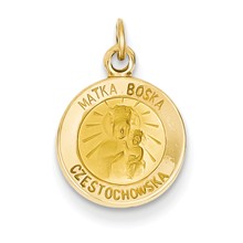 14k Gold Matka Boska Medal Charm hide-image