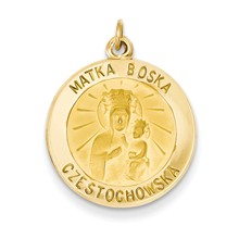 14k Gold Matka Boska Medal Charm hide-image