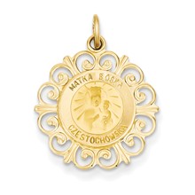 14k Gold Matka Boska Medal Charm hide-image