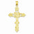 14k Gold Polished Cross Pendant, Delightful Pendants for Necklace