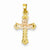 14k Gold Two-tone Claddagh Cross Pendant, Exquisite Pendants for Necklace