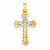 14k Gold Two-tone Claddagh Cross Pendant, Gorgeous Pendants for Necklace