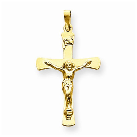 14k Gold Two-tone INRI Crucifix Pendant, Stylish Pendants for Necklace