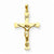 14k Gold Two-tone INRI Crucifix Pendant, Stylish Pendants for Necklace
