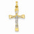 14k Gold Two-tone INRI Hollow Crucifix Pendant, Alluring Pendants for Necklace
