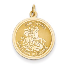14k Gold Saint George Medal Charm hide-image