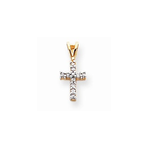 14k Gold & Rhodium Diamond Latin Cross pendant, Gorgeous Pendants for Necklace