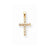 14k Gold Polished Diamond Cross Pendant, Pendants for Necklace