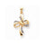 14k Gold & Rhodium Diamond Cross Pendant, Alluring Pendants for Necklace