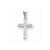 14k White Gold Diamond Latin Cross Pendant, Charm