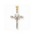 14k Gold & Rhodium Diamond Cross pendant, Adorable Pendants for Necklace
