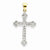 14k Gold & Rhodium Diamond Cross pendant, Fine Pendants for Necklace