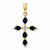 14k Gold Diamond & Sapphire Cross pendant, Pretty Pendants for Necklace