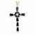 14k Gold Diamond & Sapphire Cross pendant, Stylish Pendants for Necklace